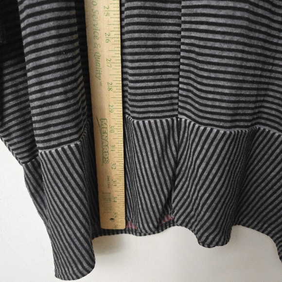 Chic Black and Gray Striped Sweater - Picture 9 of 12